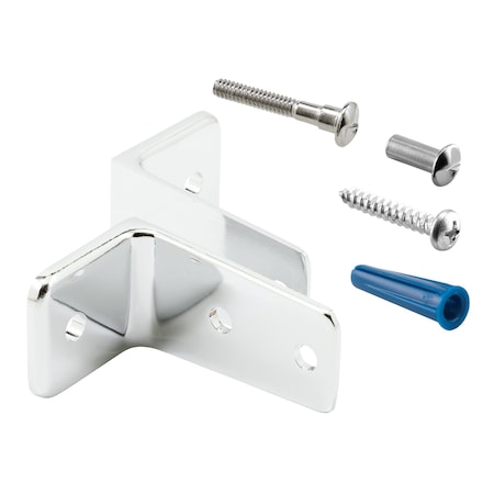 Prime-Line Two Piece Wall Brackets, 2-1/2 in., Zinc Alloy, Chrome Plated Finish (1 Set), PR 656-6437